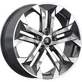 Диск колеса КиК "KP015" 7,5х19 5*108 ЕТ36 D65,1 Diamond Gloss Graphite (EXEED TXL/VX)